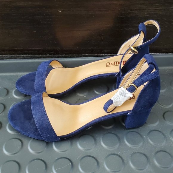IDIFU womens COOKIE-LO Blue ankle strap heels SIZE 8.5 - Picture 2 of 9